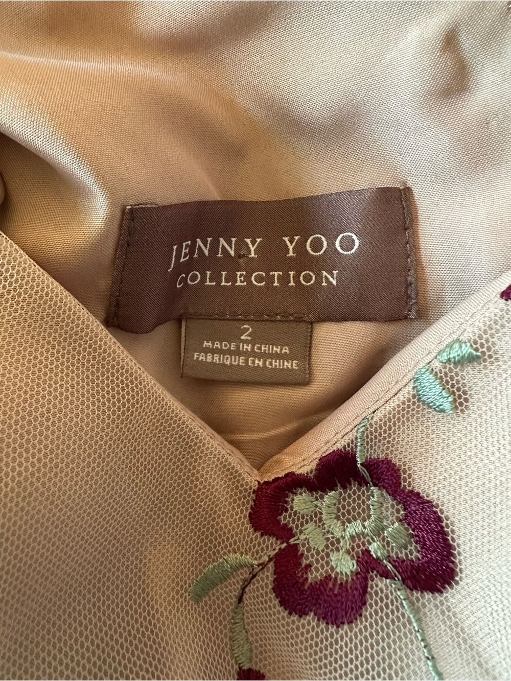 Jenny Yoo Julianna Enchanted Floral Vintage Iris embroidered gown size 2 - Picture 14 of 15